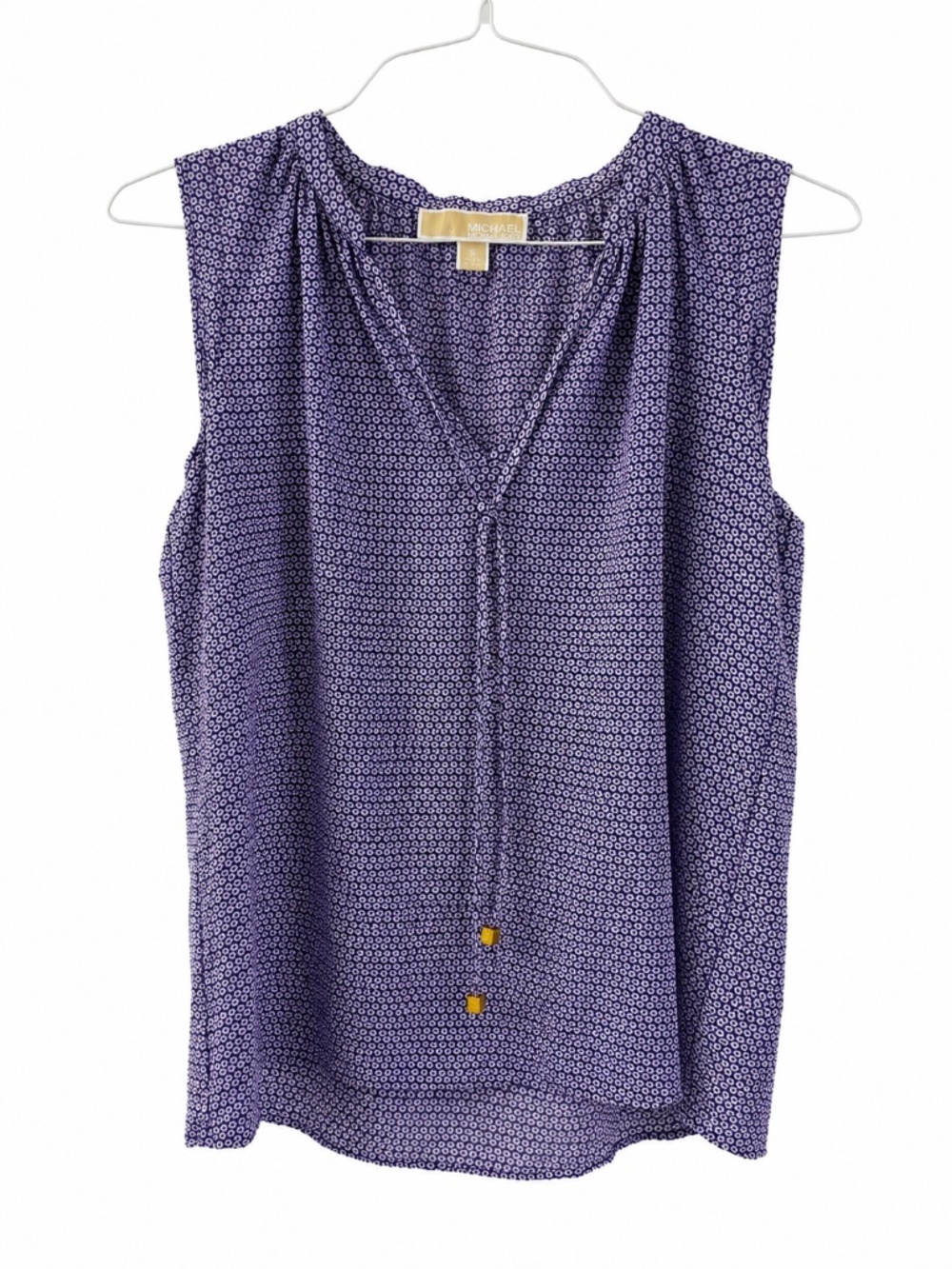 Michael Kors Sleeveless Purple Print Blouse Women’s Size Small
